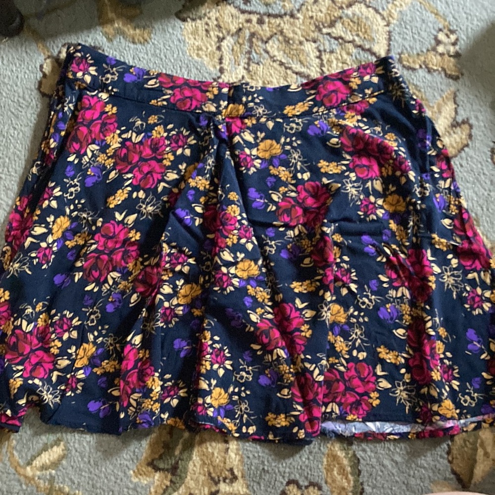 Navy floral print Cotton On Skater Skirt